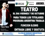 SIPEM BRINDA FUNCIÓN TEATRAL GRATUITA A PLANES ARGENTINA TRABAJA